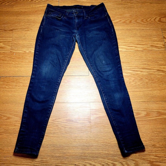 LEVI'S 535 LEGGINGS WOMENS JEANS SIZE 7S DARK BLUE WASH